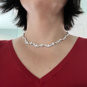 Swarovski Necklace | Circle Crystals | Rhodium Plated | Like Mesmera Necklace